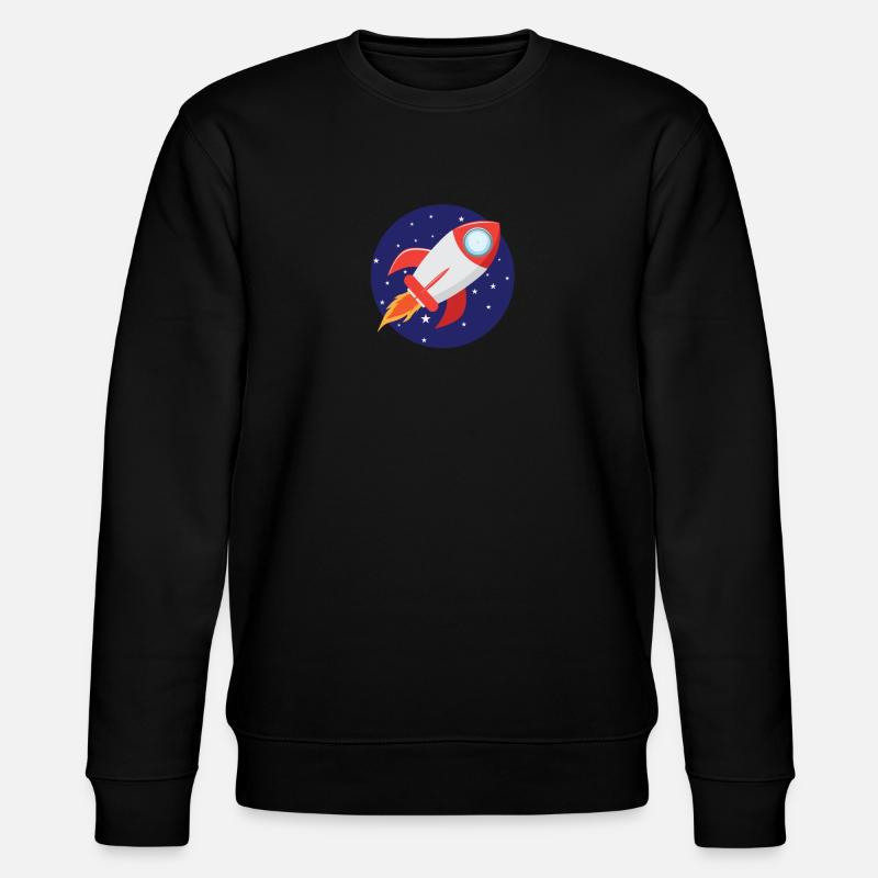 Fusée avec étoiles - Sweat bio CHANGER Stanley/Stella Unisexe - noir