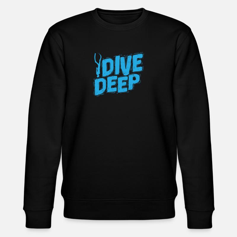 Apnea Diver Dive Deep - Stanley/Stella CHANGER Unisex Organic Sweatshirt - black