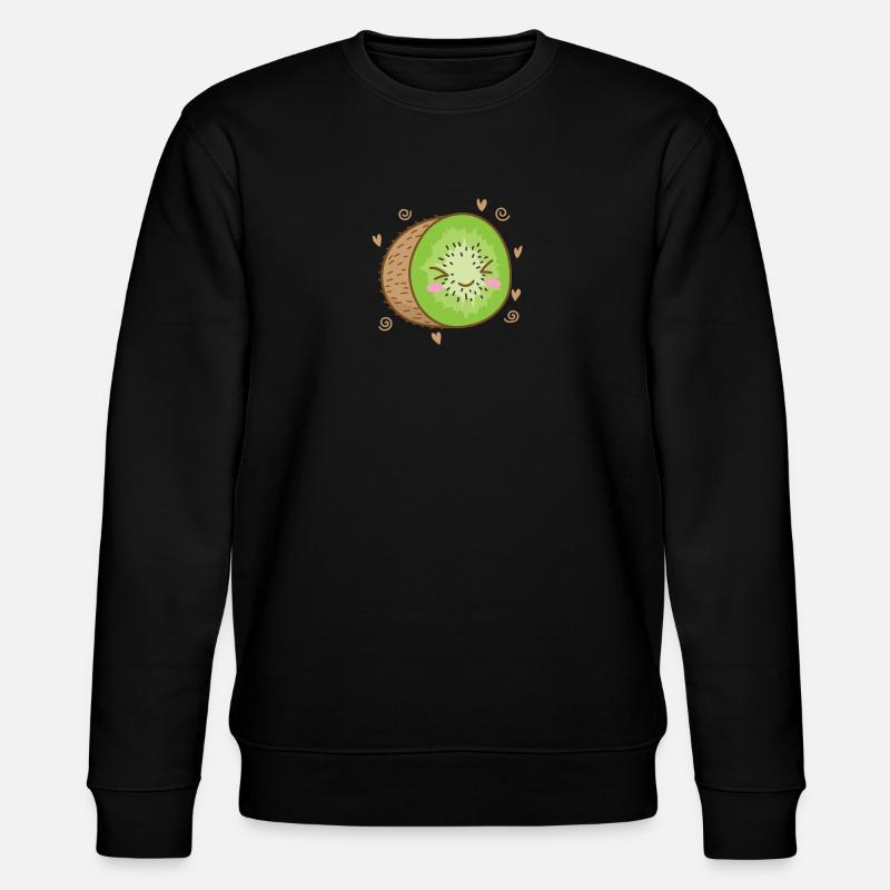 Kiwi tranché fruit fruit animal - Sweat bio CHANGER Stanley/Stella Unisexe - noir