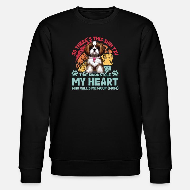 Shih Tzu Drôle de dicton - Sweat bio CHANGER Stanley/Stella Unisexe - noir