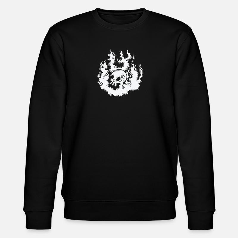 Burning Bone Skull Gothic Styl - Sweat bio CHANGER Stanley/Stella Unisexe - noir