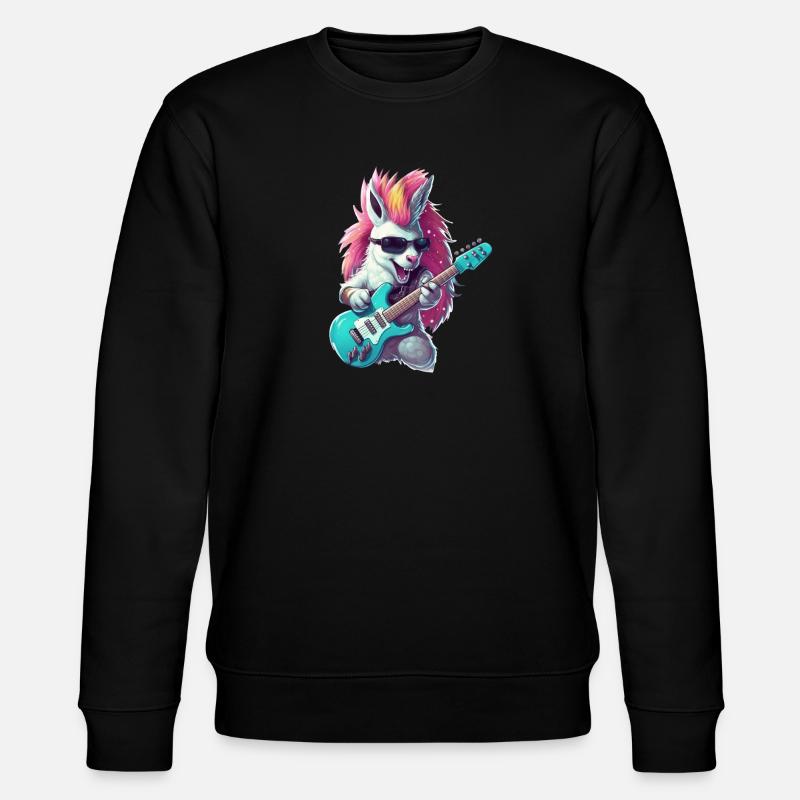 Punk-Einhorn-Gitarrist - Stanley/Stella Unisex Bio-Sweatshirt CHANGER  - Schwarz