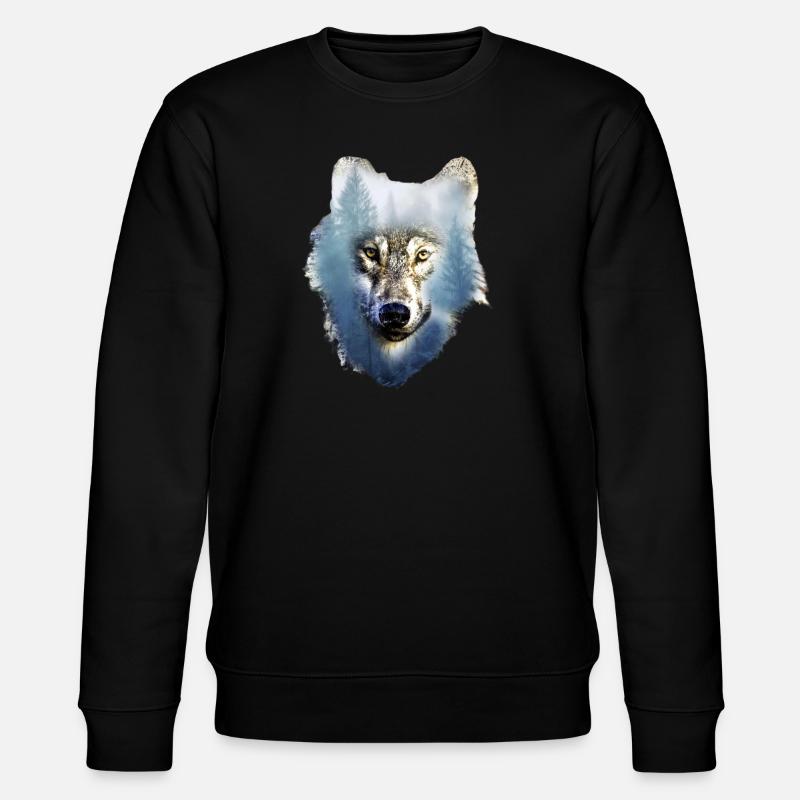 Wolf - Stanley/Stella Unisex Bio-Sweatshirt CHANGER  - Schwarz