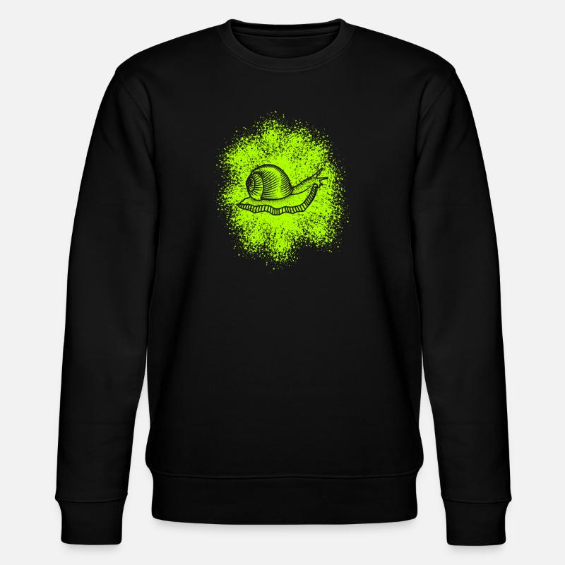 Escargot mignon avec coquille d’escargot - Sweat bio CHANGER Stanley/Stella Unisexe - noir