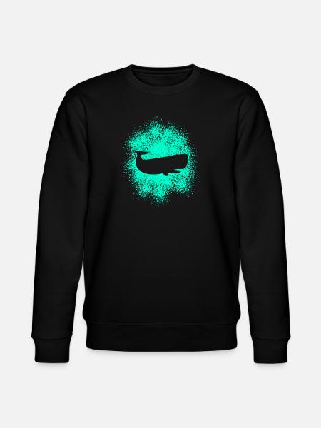 Sperm Whale Ocean Protector - Stanley/Stella CHANGER Unisex Organic Sweatshirt - black