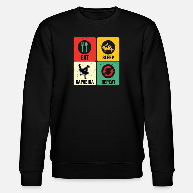 Manger Dormir Capoeira Répéter - Sweat bio CHANGER Stanley/Stella Unisexe - noir