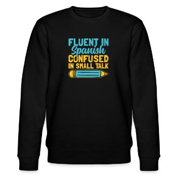 Foreign Language Teacher School Languages Teachers - Stanley/Stella CHANGER Unisex Organic Sweatshirt - black - Front - Nik (191cm) & Marisol (170cm)