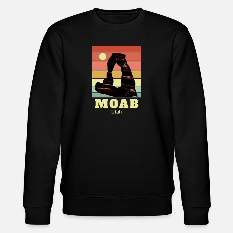 Moab, Utah - Stanley/Stella CHANGER Unisex Organic Sweatshirt - black