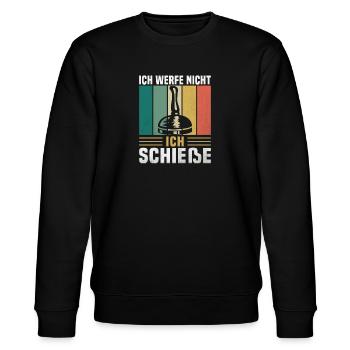 Curling Winter Sports Curling Season - Stanley/Stella CHANGER Unisex Organic Sweatshirt - black - Front - Nik (191cm) & Marisol (170cm)