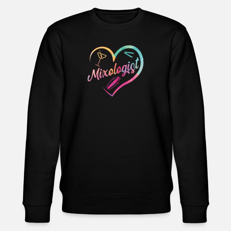 Bartender Mixologist Heart - Stanley/Stella Unisex Bio-Sweatshirt CHANGER  - Schwarz