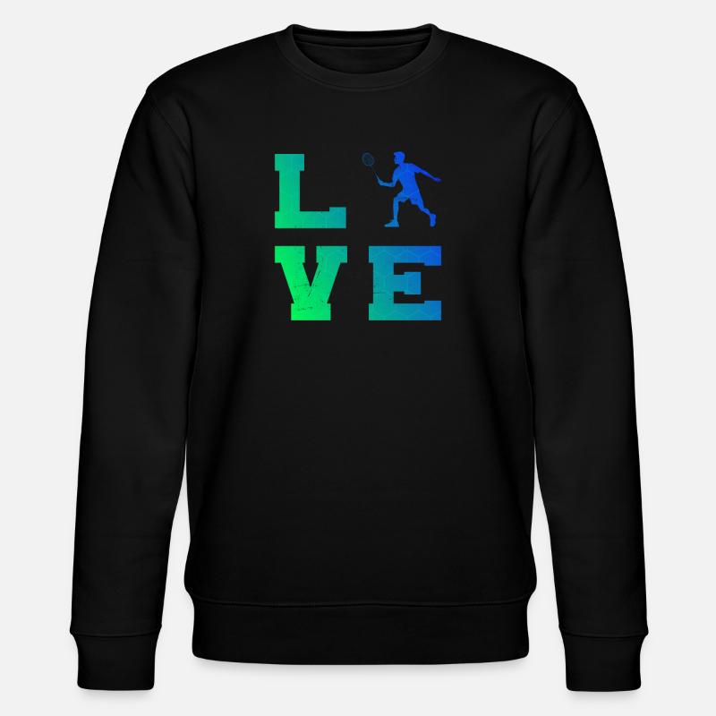 Badminton, badminton, badminton player, squash - Stanley/Stella CHANGER Unisex Organic Sweatshirt - black