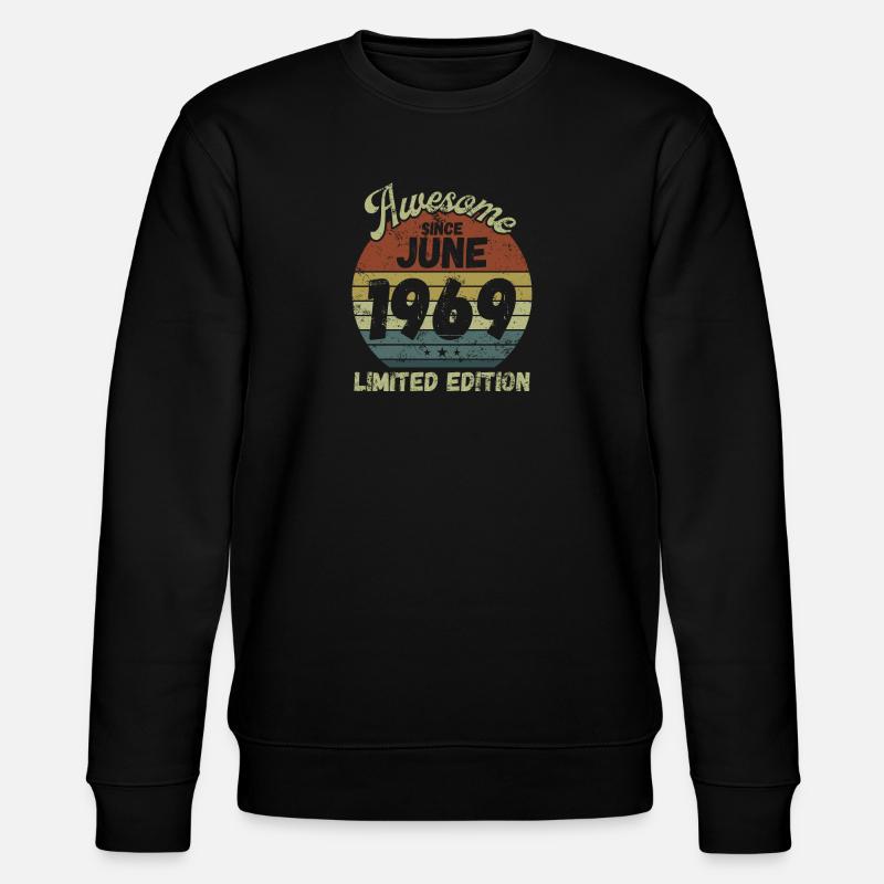 Awesome since June 1969 - Birthday - Stanley/Stella CHANGER Unisex Organic Sweatshirt - black