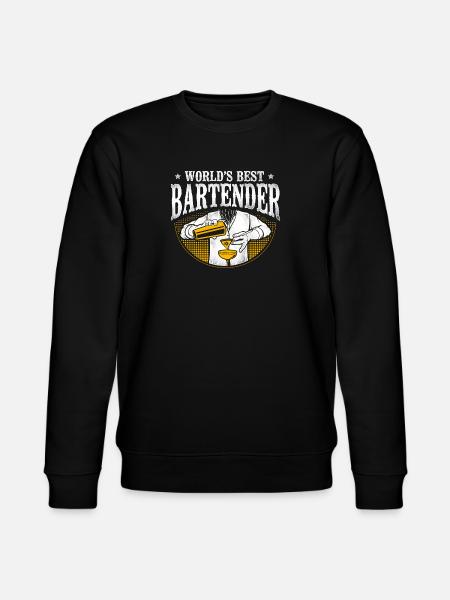 Bartender Mixologist World's Best - Stanley/Stella CHANGER Unisex Organic Sweatshirt - black