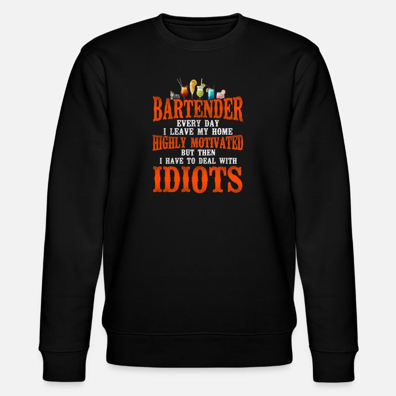 Bartender Mixologist Bartender - Stanley/Stella CHANGER Unisex Organic Sweatshirt - black