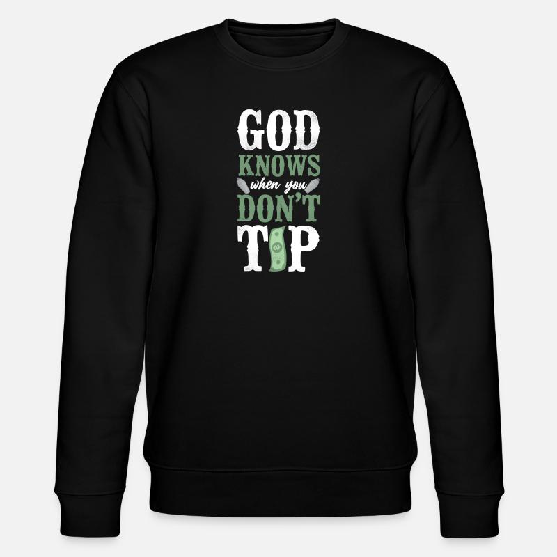 Bartender Mixologist God Knows - Stanley/Stella Unisex Bio-Sweatshirt CHANGER  - Schwarz