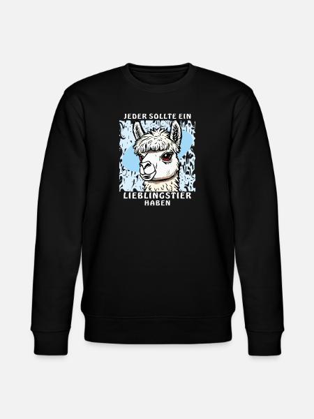 ALPAKA LIEBLINGSTIER - Stanley/Stella Unisex Bio-Sweatshirt CHANGER - Schwarz
