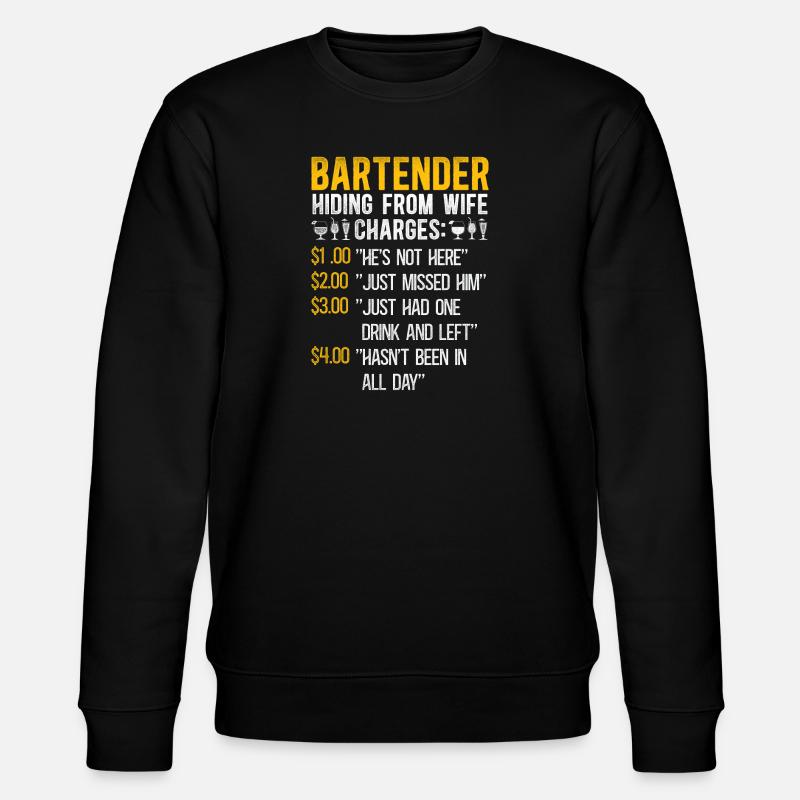 Bartender Mixologist Bartender - Stanley/Stella CHANGER Unisex Organic Sweatshirt - black