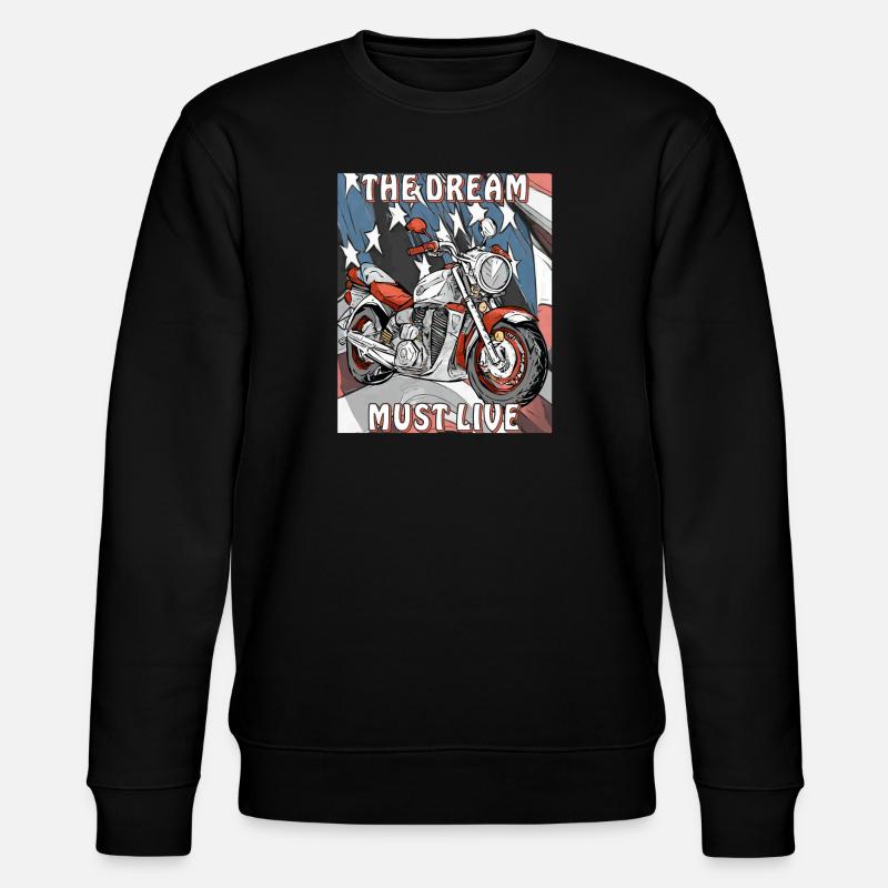 MOTO LE RÊVE DOIT VIVRE - Sweat bio CHANGER Stanley/Stella Unisexe - noir