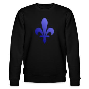 Bosnien Flagge Bosna Shirt – Perfektes Bosnische - Stanley/Stella Unisex Bio-Sweatshirt CHANGER  - Schwarz - Vorne - Nik (191cm) & Marisol (170cm)