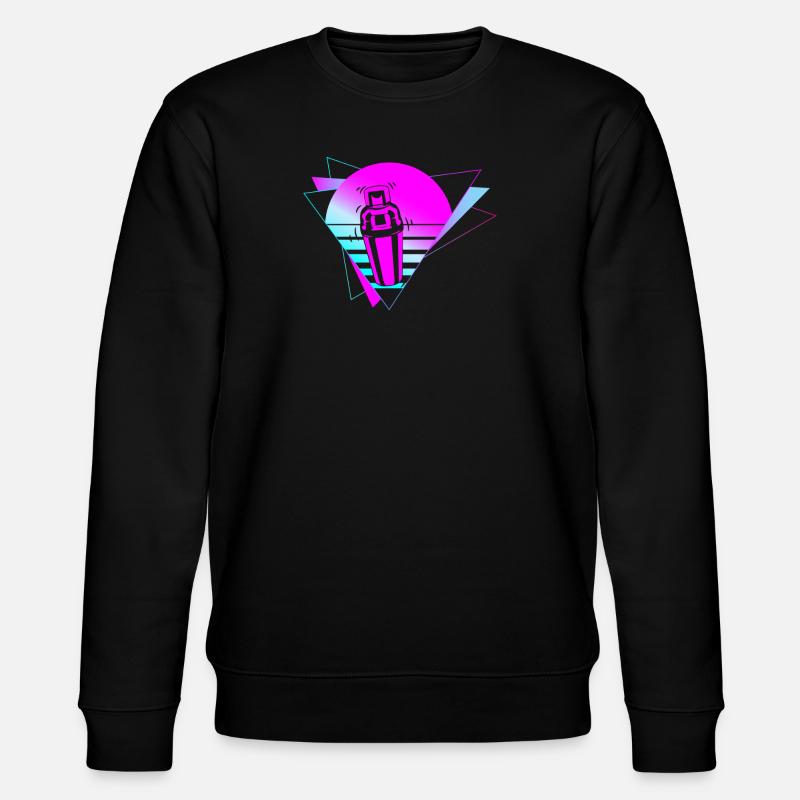 Bartender Mixologist 80's 90s - Stanley/Stella Unisex Bio-Sweatshirt CHANGER  - Schwarz