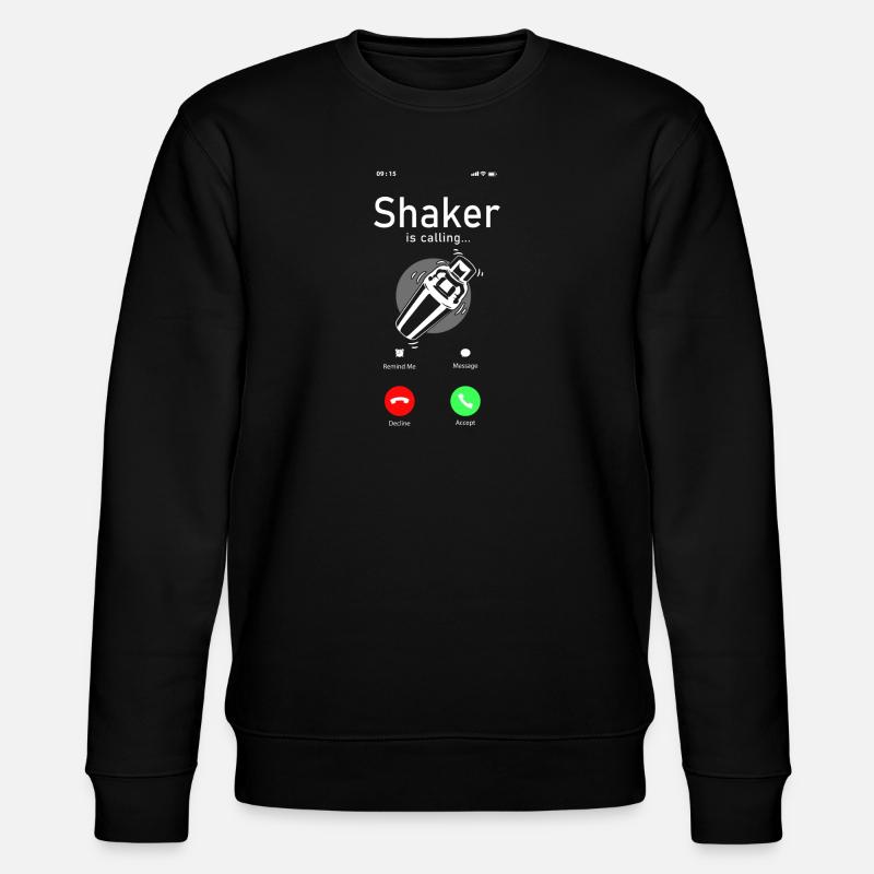 Bartender Mixologist Phone Display - Stanley/Stella Unisex Bio-Sweatshirt CHANGER  - Schwarz