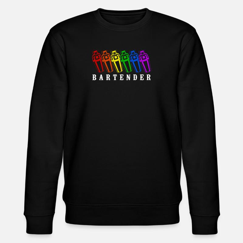 Bartender Mixologist Rainbow - Stanley/Stella Unisex Bio-Sweatshirt CHANGER - Schwarz