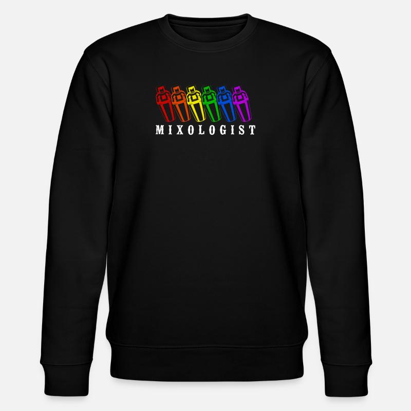 Bartender Mixologist Rainbow - Stanley/Stella CHANGER Unisex Organic Sweatshirt - black
