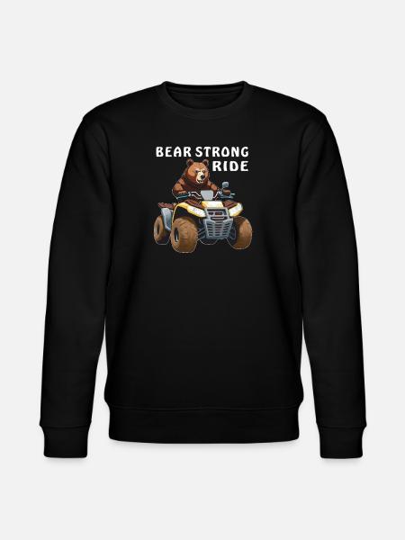 QUAD BEAR STRONG RIDE - Stanley/Stella CHANGER Unisex Organic Sweatshirt - black