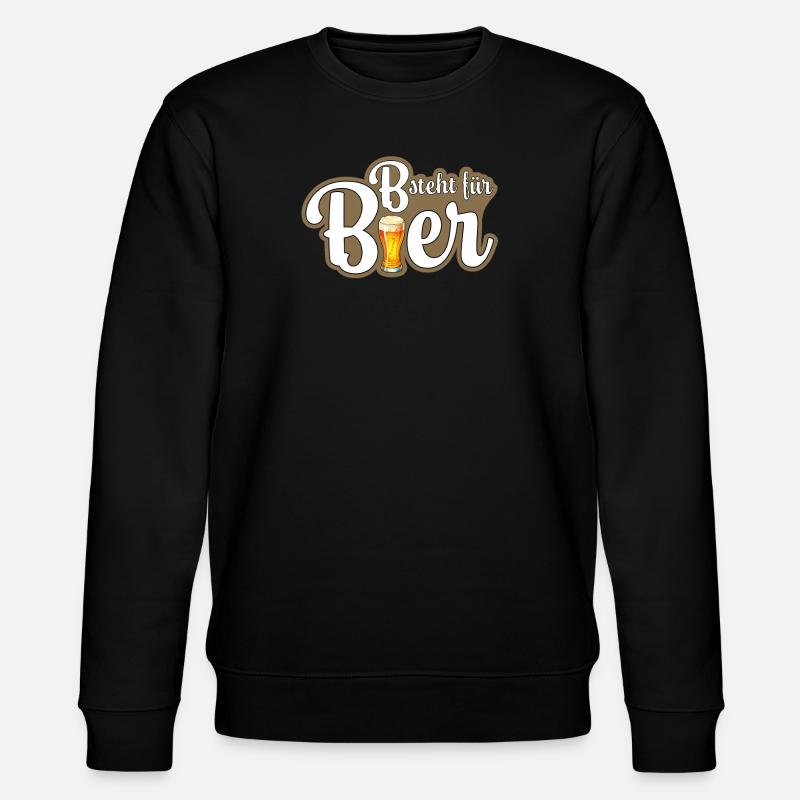 B steht für Bier - Stanley/Stella Unisex Bio-Sweatshirt CHANGER  - Schwarz