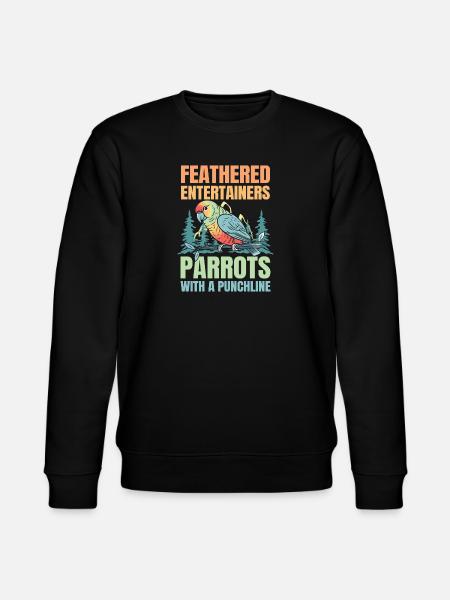 Feathered Entertainers Parrots - Stanley/Stella Unisex Bio-Sweatshirt CHANGER - Schwarz