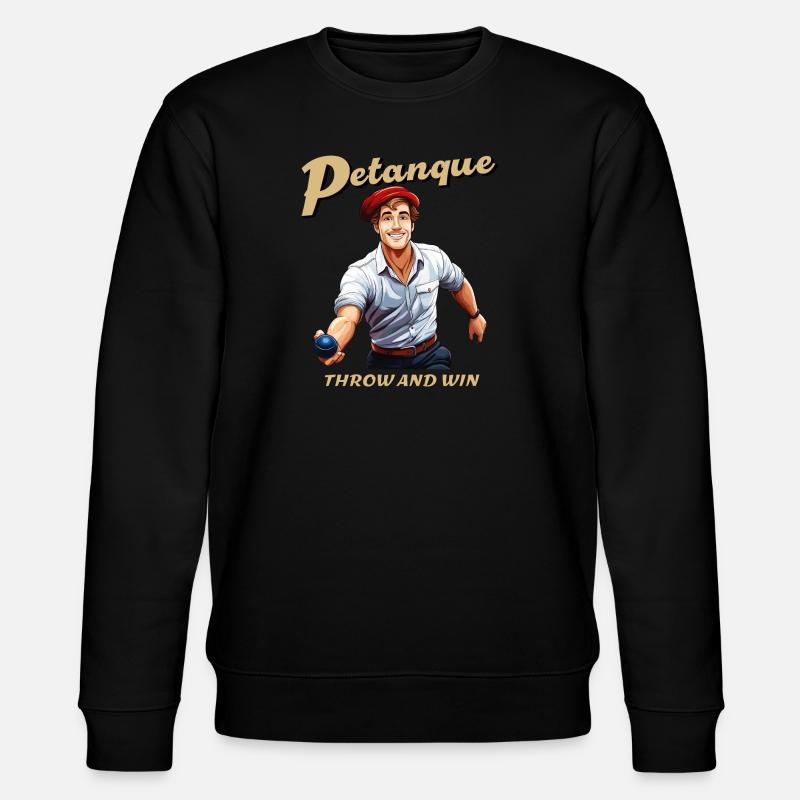 PETANQUE THROW AND WIN - Stanley/Stella CHANGER Unisex Organic Sweatshirt - black