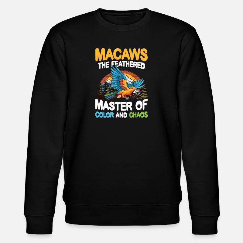 Macaws The Feathered Masters - Stanley/Stella Unisex Bio-Sweatshirt CHANGER - Schwarz