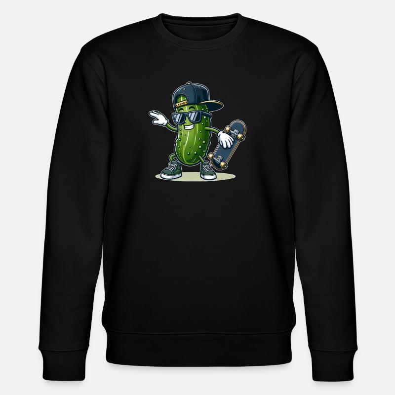 Dabbing Pickle patineur Concombre skateboard drôle - Sweat bio CHANGER Stanley/Stella Unisexe - noir