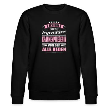 Ich Bin Diese Legendäre Krankenpflegerin Pflege - Stanley/Stella Unisex Bio-Sweatshirt CHANGER  - Schwarz - Vorne - Nik (191cm) & Marisol (170cm)