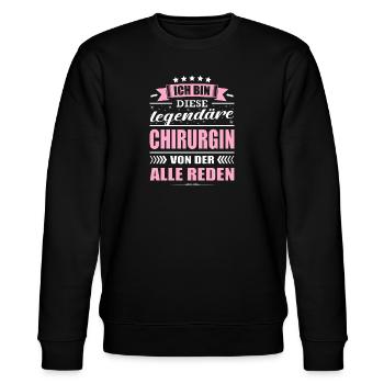Ich Bin Diese Legendäre Chirurgin Ärztin - Stanley/Stella Unisex Bio-Sweatshirt CHANGER  - Schwarz - Vorne - Nik (191cm) & Marisol (170cm)
