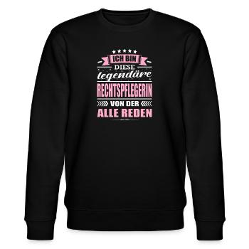 Ich Bin Diese Legendäre Rechtspflegerin - Stanley/Stella Unisex Bio-Sweatshirt CHANGER  - Schwarz - Vorne - Nik (191cm) & Marisol (170cm)