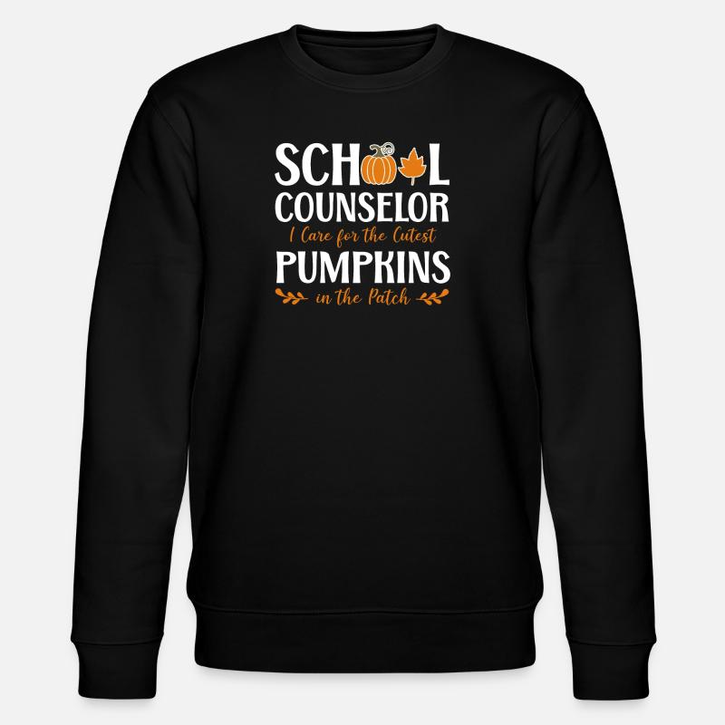 School Counselor Pumpkin Fall - Stanley/Stella Unisex Bio-Sweatshirt CHANGER  - Schwarz