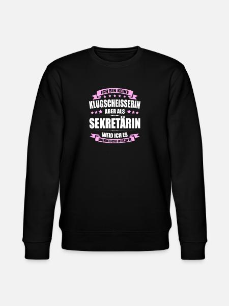 Ich Bin Keine Klugscheisserin Sekretärin Büro - Stanley/Stella Unisex Bio-Sweatshirt CHANGER - Schwarz