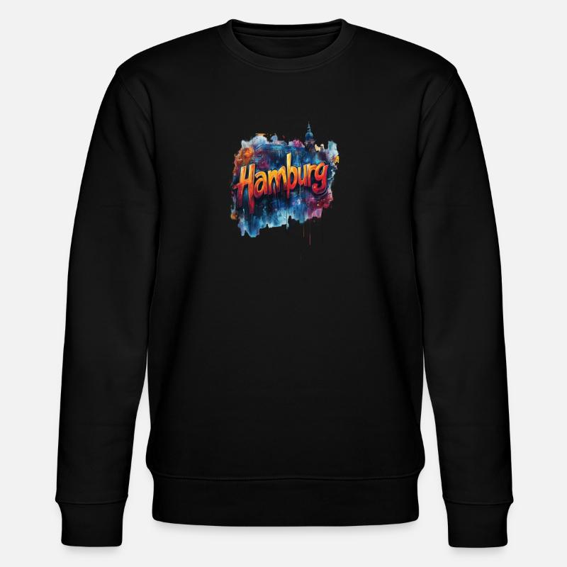 Hamburg - Stanley/Stella Unisex Bio-Sweatshirt CHANGER  - Schwarz