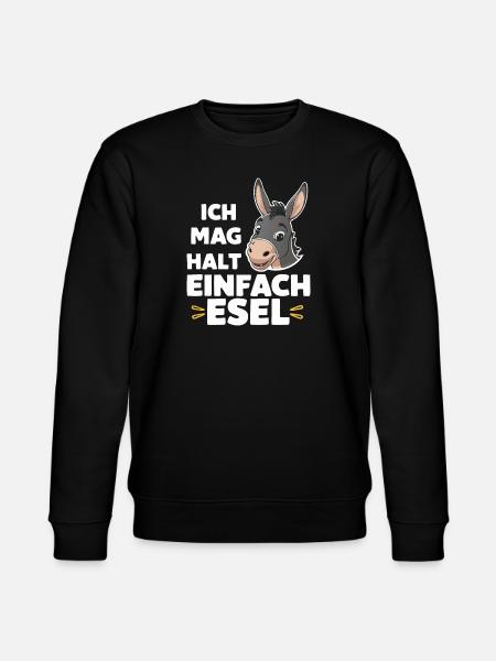 Esel Eselchen Maultier Muli - Stanley/Stella Unisex Bio-Sweatshirt CHANGER  - Schwarz