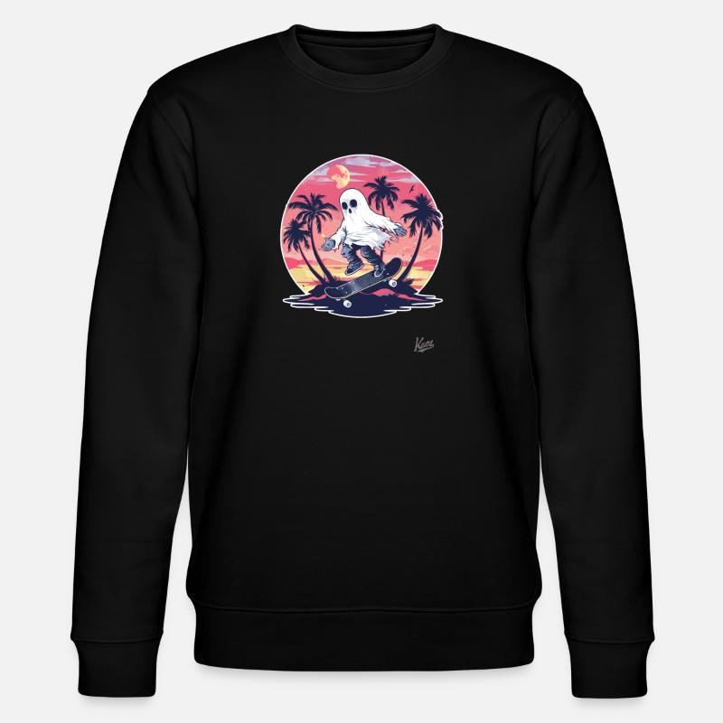 Skateboarding V ghosts - Stanley/Stella CHANGER Unisex Organic Sweatshirt - black