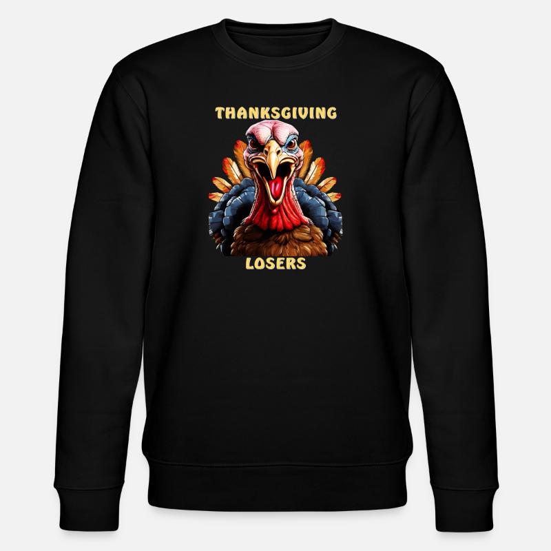 PERDANTS DE THANKSGIVING EN DINDE - Sweat bio CHANGER Stanley/Stella Unisexe - noir