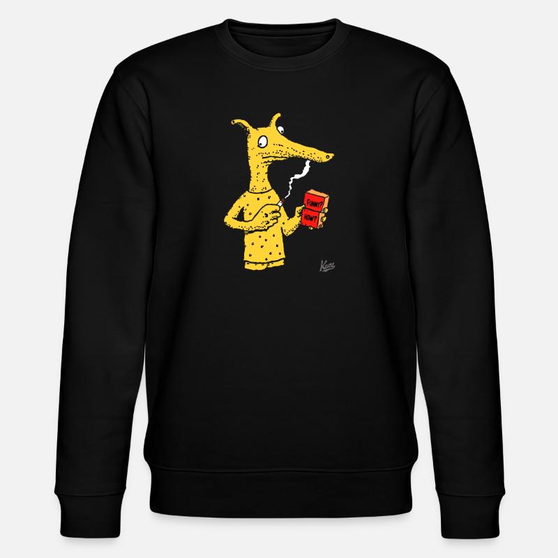 Anteater Creature with a Brick - Stanley/Stella CHANGER Unisex Organic Sweatshirt - black
