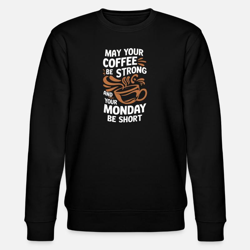 Kaffee Kaffees Trinker - Stanley/Stella Unisex Bio-Sweatshirt CHANGER  - Schwarz