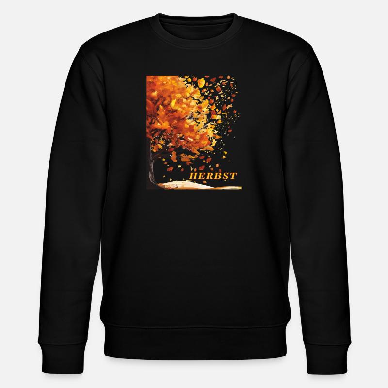 FEUILLES D’ARBRE D’AUTOMNE - Sweat bio CHANGER Stanley/Stella Unisexe - noir