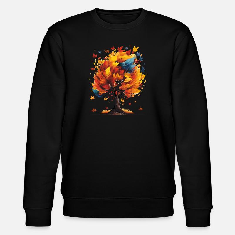 AUTUMN TREE - Stanley/Stella CHANGER Unisex Organic Sweatshirt - black