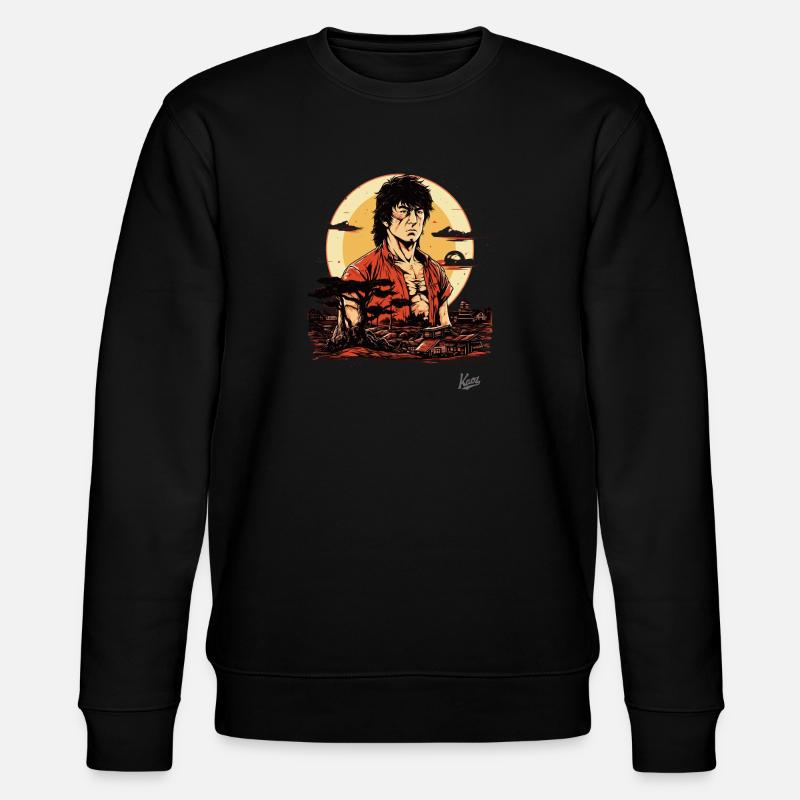 Japanischer Action-Held: Kampfkunst-Meister - Stanley/Stella Unisex Bio-Sweatshirt CHANGER - Schwarz