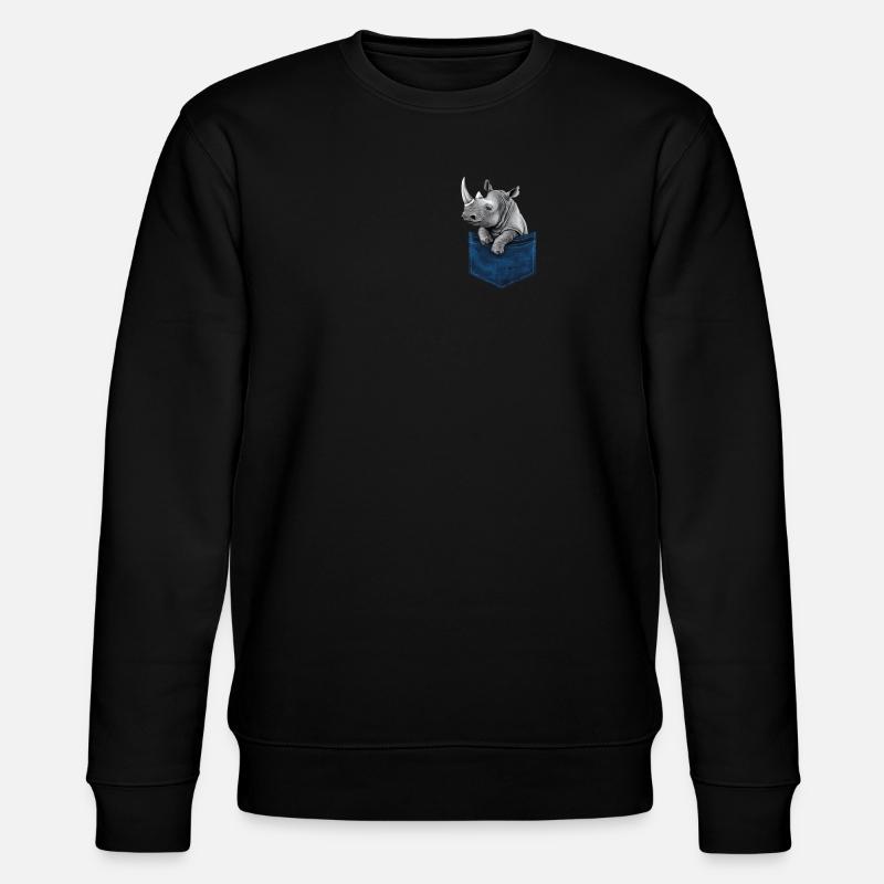 Nashorn Rhinozeros - Stanley/Stella Unisex Bio-Sweatshirt CHANGER  - Schwarz
