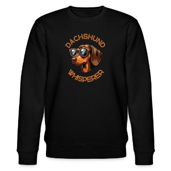 Dachshund Whisperer - lustige Dackel Geschenke - Stanley/Stella Unisex Bio-Sweatshirt CHANGER  - Schwarz - Vorne - Nik (191cm) & Marisol (170cm)