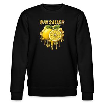 LEMON I'M SOUR - Stanley/Stella CHANGER Unisex Organic Sweatshirt - black - Front - Nik (191cm) & Marisol (170cm)